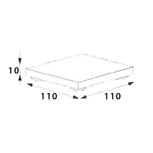 פלטת קרמית להלחמה - עם רגליות 110X110 מ"מ - איטליה