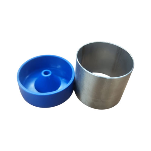 צילינדר יציקה ( גליל נירוסטה חלק) ללא חורים D65 *57 דופן 1.5 מ"מ - נירוסטה 304L - כולל תחתית גומי