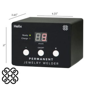 מכונת ריתוך נקודתי חשמלית Helix מבית PEPETOOLS ארה"ב. מערכת מקצועית וקומפקטית לריתוך נקי של שרשראות ותכשיטים עדינים.