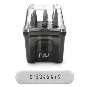 סט חותמות הטבעה מספרים 6 מ"מ Fauna (9 יחידות) במארז פלסטיק - ImpressArt