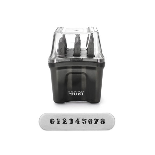 סט חותמות הטבעה מספרים 6 מ"מ Moby (9 יחידות) במארז פלסטיק - ImpressArt