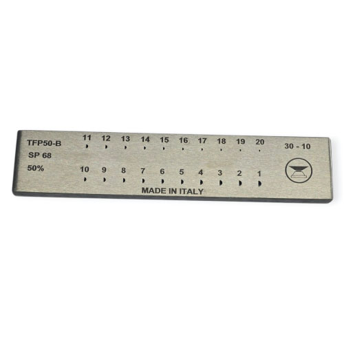 טבלת משיכה חצי עגולה - 20 מידות 1-3 מ"מ - SP 68 50% #TFP50-B - CHINETTI איטליה