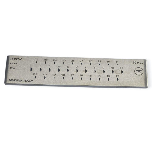 טבלת משיכה חצי עגולה - 3X0.99 עד 6X1.98 מ"מ - #TFP70-C 33% SP 67 - CHINETTI איטליה