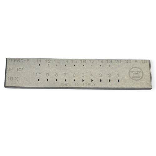 טבלת משיכה חצי עגולה - 20 מידות - 1-3 מ"מ - #TFP60-B 40% SP 62 - CHINETTI איטליה