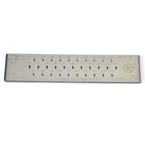 טבלת משיכה חצי עגולה - 20 מידות - 3-6 מ"מ - #TFP60-C 40% SP 62 - CHINETTI איטליה