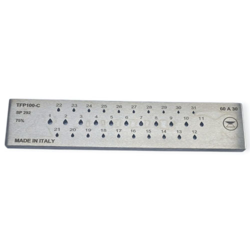 טבלת משיכה טיפה - 31 מידות 3-6 מ"מ - SP 292 72% #TFP100-C - CHINETTI איטליה