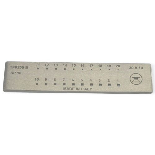 טבלת משיכה מרובעת - 20 מידות 1-3 מ"מ - SP 10 #TFP200-B - CHINETTI איטליה