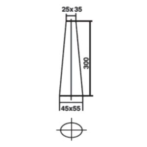 סדן צמידים אובלי 25x35-45x55 מ"מ - אורך 300 מ"מ -  CHINETTI איטליה