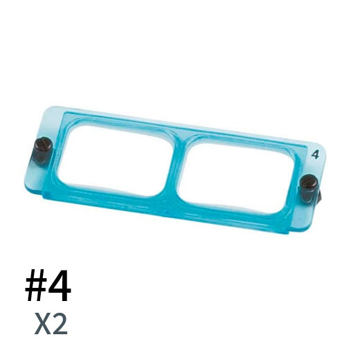 פלטת עדשה לאופטיויזור - מספר 4 - הגדלה X2 מרחק עבודה כ - 24 ס"מ