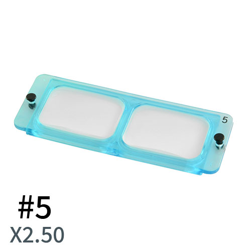 פלטת עדשה לאופטיויזור - מספר 5 - הגדלה X2.5 מרחק עבודה כ - 20 ס"מ