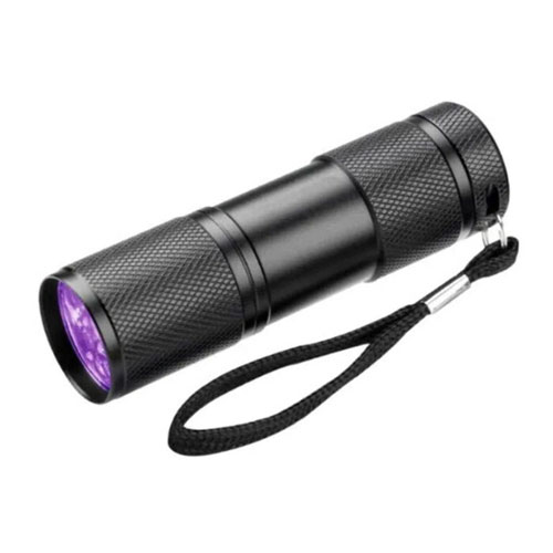 פנס UV לד 9 נורות - מופעל סוללות AAA*3