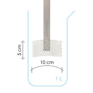 אנודה(רשת) טיטניום פלטינה חצי עיגול 5*10 ס"מ - לאמבטית רודיום / רוטניום / זהב מעל 1 מיקרון/פלדיום וכו" BERKEM ANODE 203TP2.5 איטליה