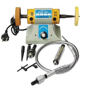 מנוע ליטוש דו צדדי 350W קונוסים + זרוע גמישה + פוטר וסט אביזרים מהירות משתנה עד 10000 סל"ד