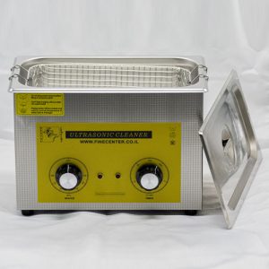אמבט אולטרסוני אנלוגי 4.5 ליטר 120W - טיימר 0-20 דקות - טמפרטורה 0-80C - מיכל 100*155*300 מ"מ