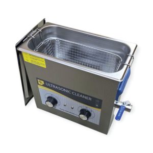 אמבט אולטרסוני אנלוגי 6.5 ליטר 180W - טיימר 0-20 דקות - טמפרטורה 0-80C - מיכל 150*155*300 מ"מ