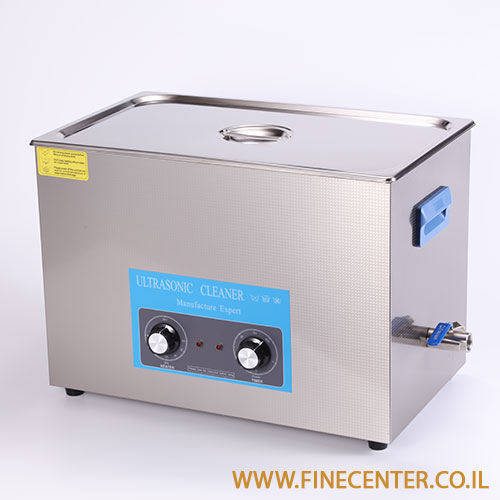 אמבט אולטרסוני אנלוגי 22 ליטר 480W - טיימר 0-20 דקות - טמפרטורה 0-80C - מיכל 150*300*500 מ"מ