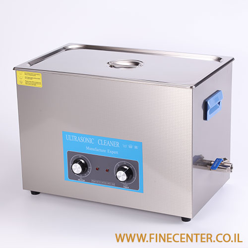 אמבט אולטרסוני אנלוגי 30 ליטר 600W - טיימר 0-20 דקות - טמפרטורה 0-80C - מיכל 200*300*500 מ"מ