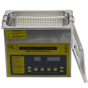 אמבט אולטרסוני דיגיטלי רב תכליתי 3.2 ליטר 120W - טיימר 1-99 דקות - טמפרטורה 0-80C - מיכל 100*140*240 מ"מ