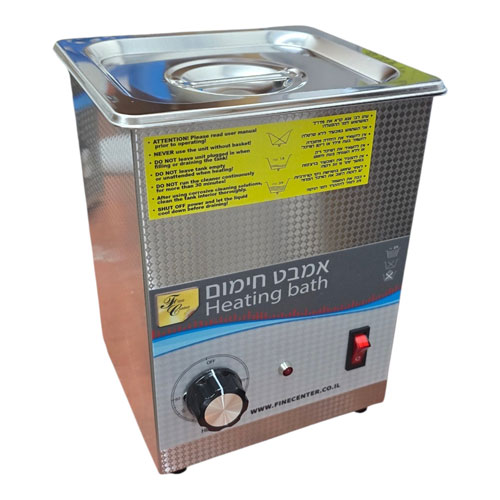 אמבט חימום FC אנלוגי 1.3 ליטר 100W טמפרטורה 0-80C - מיכל נירוסטה SUS304 - מידות 150*140*65 מ"מ