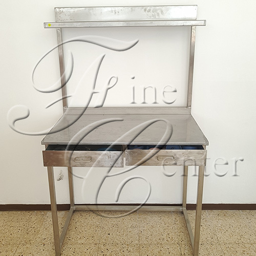 עמדת עבודה מנירוסטה להכנת צילינדרים גבס ולעבודות יציקה