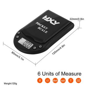 משקל נייד מקצועי HXY עד 500 גרם דיוק 0.01 גרם - הפעלת סוללות AAA*2 (לא כלול)