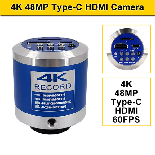מצלמה למיקרוסקופ HDMI 4K + Type-C